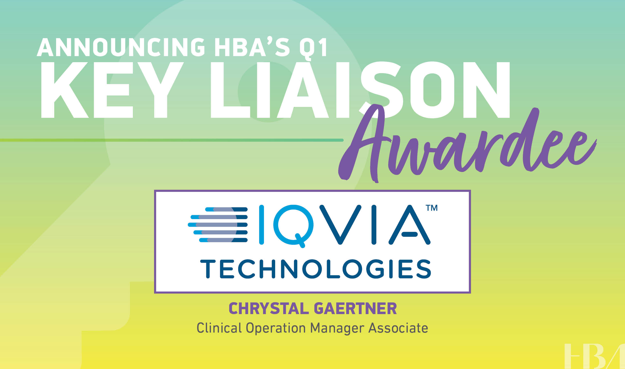 HBA Q1 Key Liaison Awardee